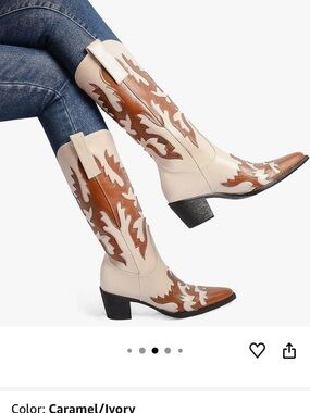 Cowgirl Boots Western Knee-High Stiches and Pull-on Adult